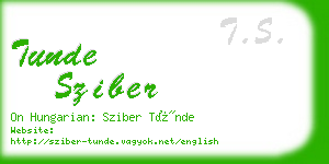 tunde sziber business card